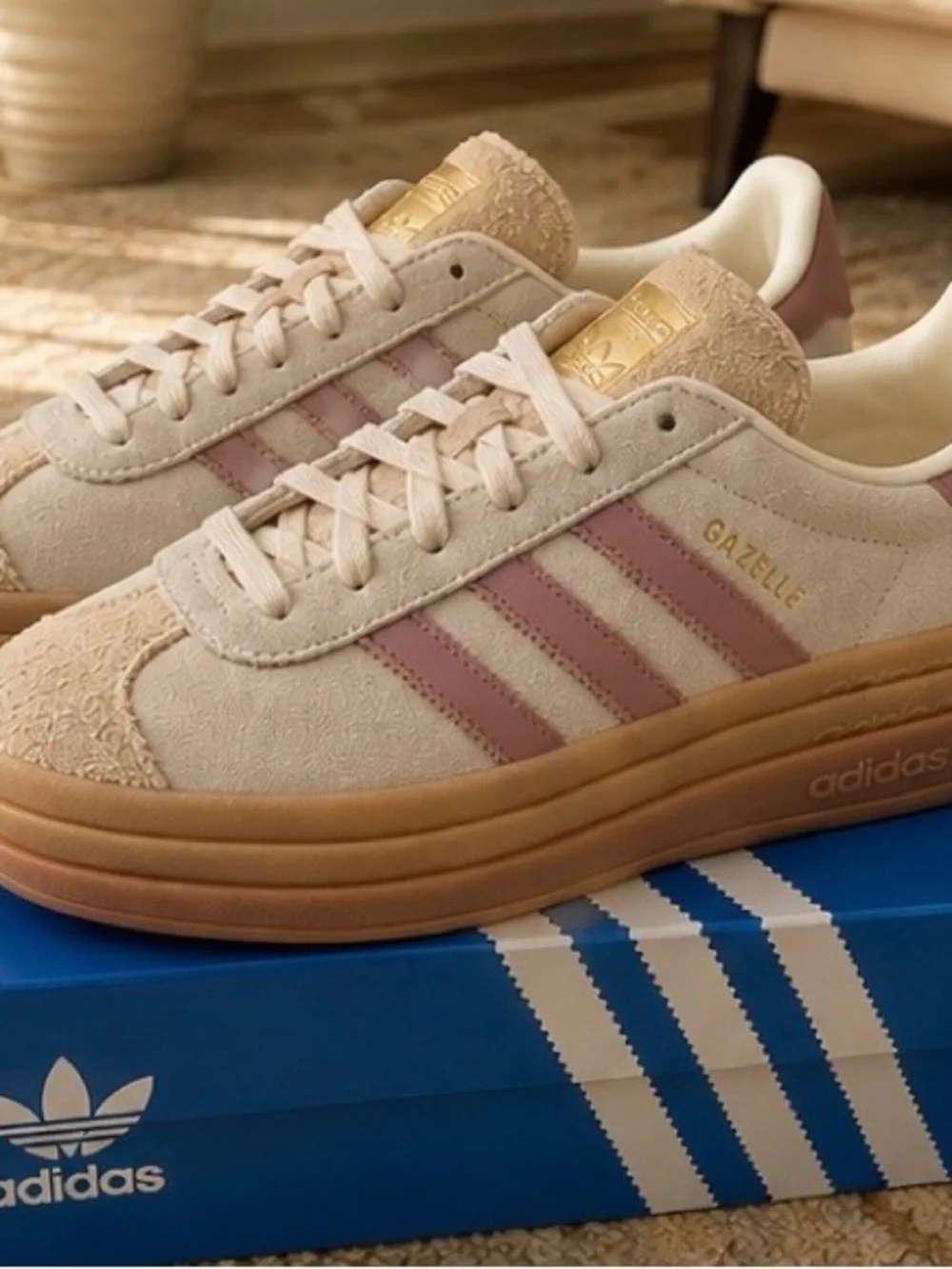 Adidas Women's Gazelle Bold JS3893 Cream White / Warm Clay